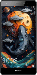 Силиконовый чехол Кит в космосе для Huawei Mate S - 6328u-490 изображение 