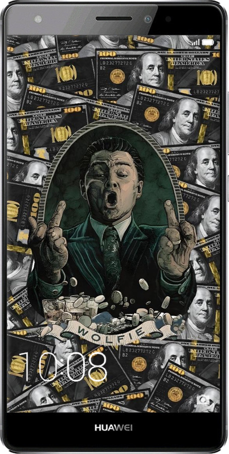 Силиконовый чехол Волк с валл стрит для Huawei Mate S - 6287u-490 изображение 