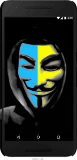 3D пластиковий глянцевий чехол Український анонімус для Huawei Nexus 6P - 1062c-148 изображение 