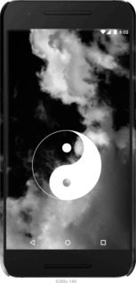 3D пластиковий глянцевий чехол Інь і янь для Huawei Nexus 6P - 4389c-148 изображение 