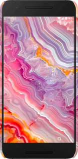 3D пластиковый глянцевый чехол Мрамор 2 для Huawei Nexus 6P - 6307c-148 изображение 