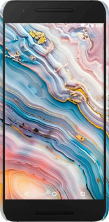 3D пластиковый глянцевый чехол Мрамор красивый для Huawei Nexus 6P - 6376c-148 изображение 