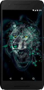 3D пластиковый глянцевый чехол Wolf для Huawei Nexus 6P - 6610c-148 изображение 