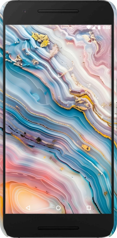 3D пластиковый глянцевый чехол Мрамор красивый для Huawei Nexus 6P - 6376c-148 изображение 