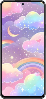 Силиконовый чехол Облака и радуга для Huawei nova 12 SE /  nova 11 SE - 6312u-3730 изображение 