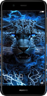 3D пластиковий матовий чехол Крижаний леопард для Huawei Nova 2 - 6460m-1021 изображение 