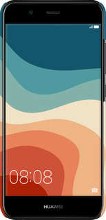 3D пластиковый матовый чехол В стиле ретро с волнами для Huawei Nova 2 - 6531m-1021 изображение 
