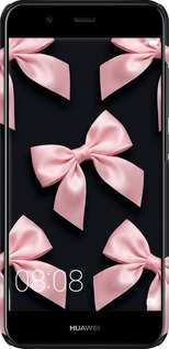 3D пластиковый матовый чехол Coquette Ribbons Dark Coquette для Huawei Nova 2 - 6767m-1021 изображение 