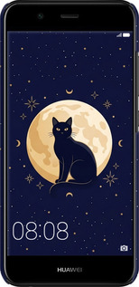 3D пластиковый матовый чехол Cute Cat Celestial/Witchy для Huawei Nova 2 - 6787m-1021 изображение 