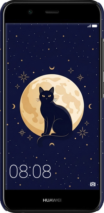 3D пластиковый матовый чехол Cute Cat Celestial/Witchy для Huawei Nova 2 - 6787m-1021 изображение 