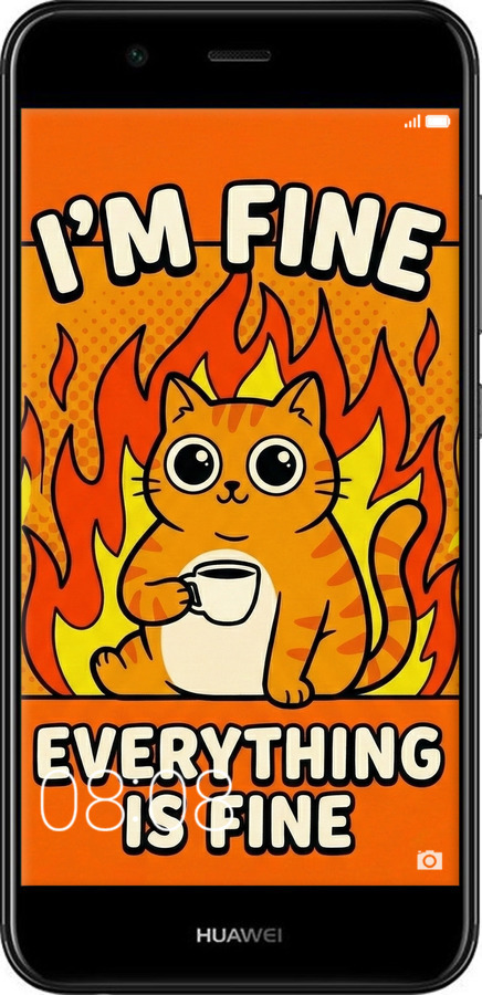 Силиконовый чехол Funny Cat для Huawei Nova 2 - 6786u-1021 изображение 