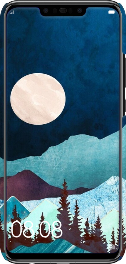 3D пластиковий матовий чехол Гірська ідилія нічний краєвид для Huawei Nova 3 - 6488m-1535 изображение 