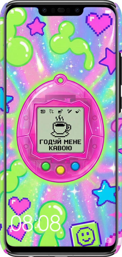 3D пластиковый матовый чехол Y2K Aesthetic Retro Pet: Годуй мене кавою для Huawei Nova 3 - 6784m-1535 изображение 