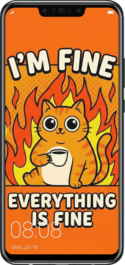 Силіконовий чехол Funny Cat для Huawei Nova 3 - 6786u-1535 изображение 