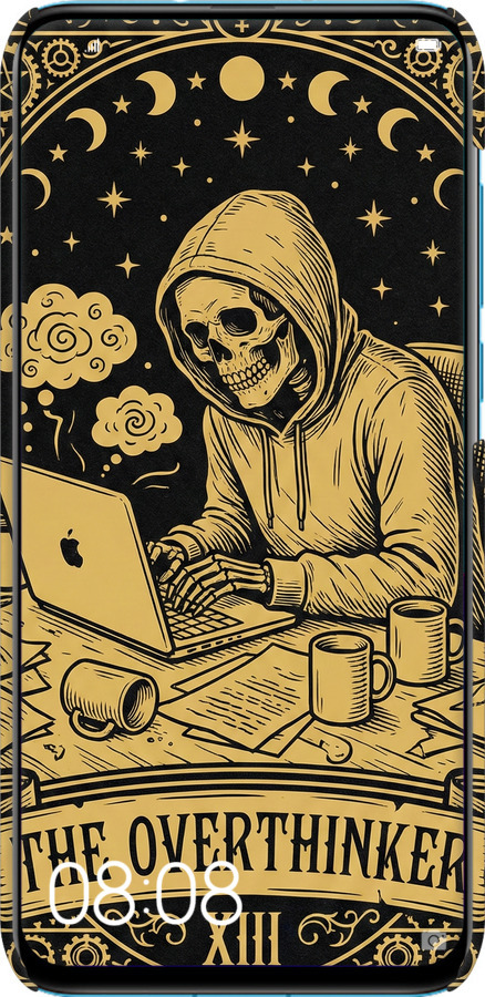 3D пластиковый матовый чехол The Overthinker для Huawei Nova 4 - 6774m-1632 изображение 