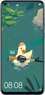 Силиконовый чехол Уточка с автоматом для Huawei Nova 4 - 6356u-1632 изображение 