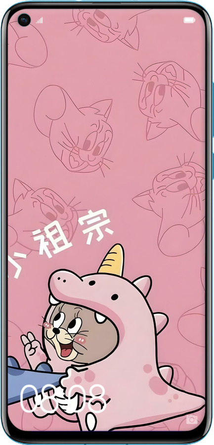 Силиконовый чехол Том и джерри 2 для Huawei Nova 4 - 6359u-1632 изображение 