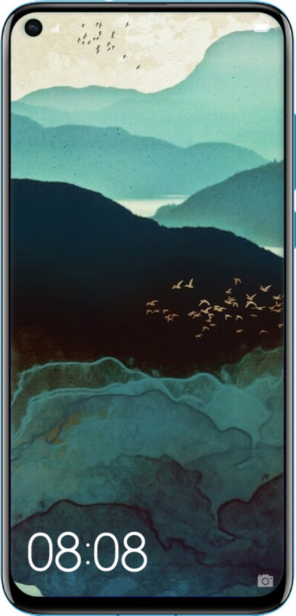 Силиконовый чехол С изображением гор Индиго для Huawei Nova 4 - 6484u-1632 изображение 