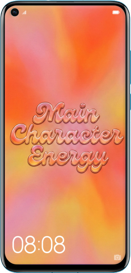 Силиконовый чехол Aura Gradient Main Character Energy Aesthetic Y2K для Huawei Nova 4 - 6783u-1632 изображение 