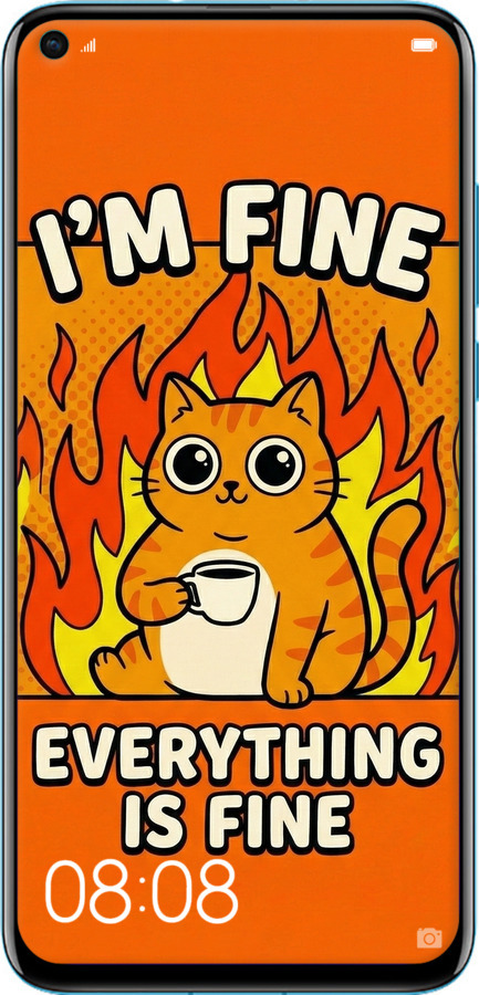 Силиконовый чехол Funny Cat для Huawei Nova 4 - 6786u-1632 изображение 