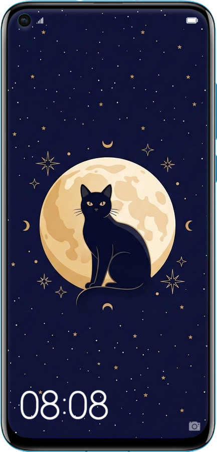 Силиконовый чехол Cute Cat Celestial/Witchy для Huawei Nova 4 - 6787u-1632 изображение 
