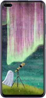 Силиконовый чехол Привидение и звезды для Huawei Nova 6 - 6443u-1821 изображение 