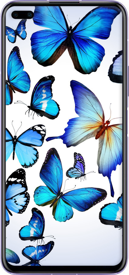 Силиконовый чехол Бабочки для Huawei Nova 6 - 6023u-1821 изображение 