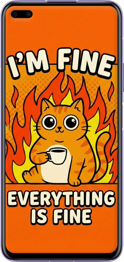 Силиконовый чехол Funny Cat для Huawei Nova 6 - 6786u-1821 изображение 