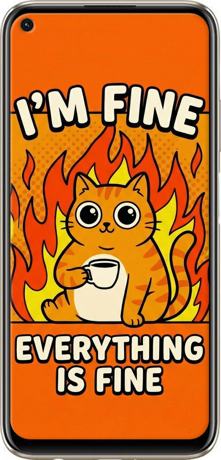 TPU чехол Funny Cat для Huawei P40 Lite - 6786b-1887 изображение 