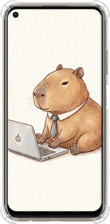 Силіконовий протиударний с посиленими кутами чехол Funny Capybara CEO Working для Huawei Nova 6SE - 6777sp-1823 изображение 