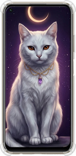 Силіконовий протиударний с посиленими кутами чехол Mystic White Cat Gothic Dark Purple Gold для Huawei Nova 6SE - 6805sp-1823 изображение 