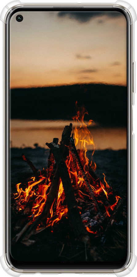 Силикон с усиленными углами чехол Огонь для Huawei Nova 6SE - 6021sp-1823 изображение 
