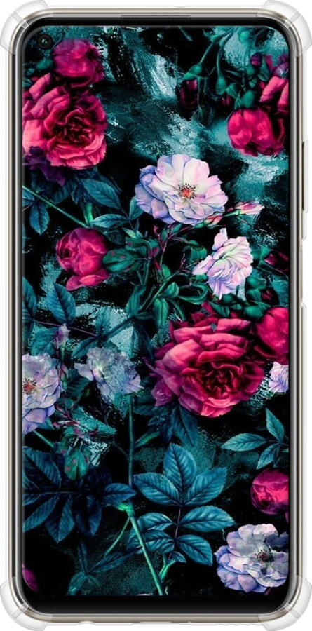 Силикон с усиленными углами чехол Сад и розы для Huawei P40 Lite - 6483sp-1887 изображение 