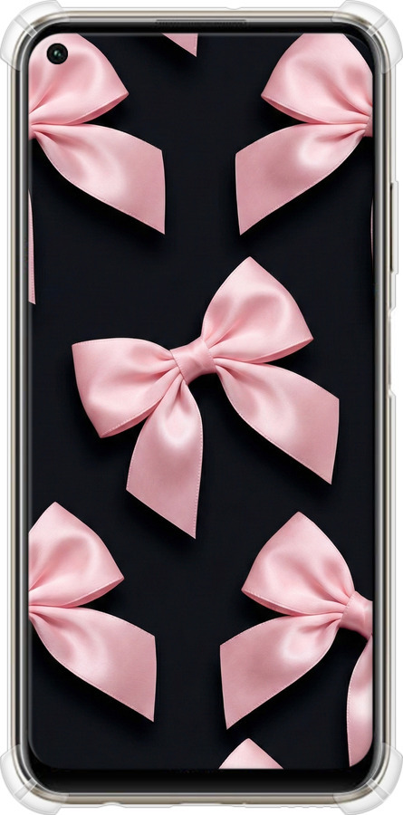 Силіконовий протиударний с посиленими кутами чехол Coquette Ribbons Dark Coquette для Huawei P40 Lite - 6767sp-1887 изображение 