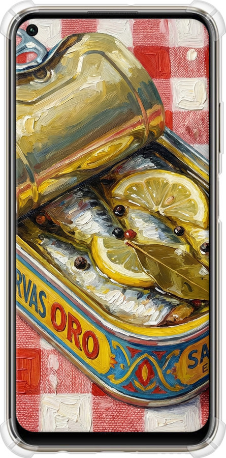 Силикон с усиленными углами чехол Vintage Sardine Tin Phone для Huawei Nova 6SE - 6772sp-1823 изображение 