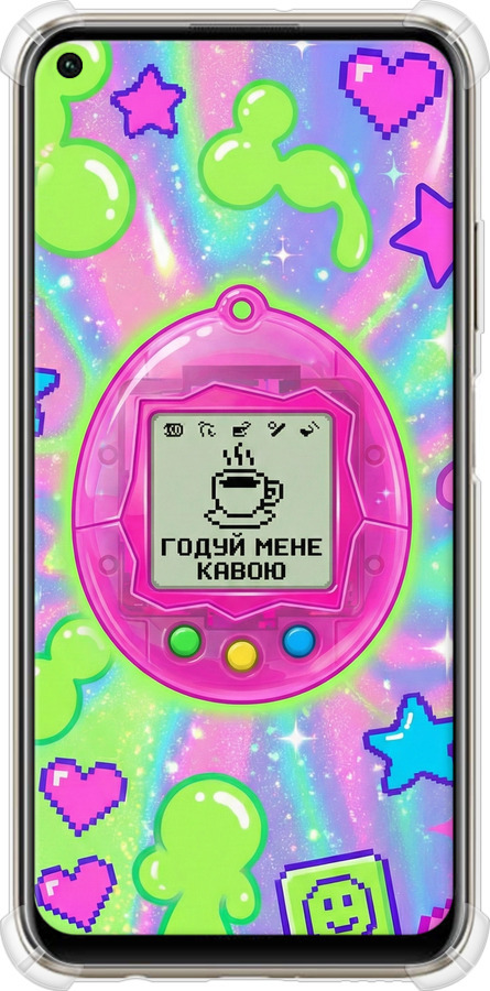 Силикон с усиленными углами чехол Y2K Aesthetic Retro Pet: Годуй мене кавою для Huawei P40 Lite - 6784sp-1887 изображение 