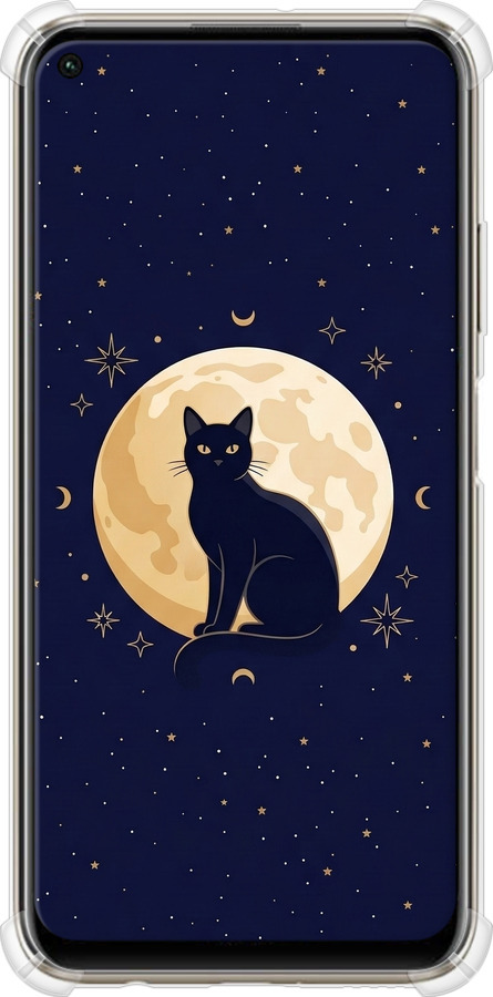 Силіконовий протиударний с посиленими кутами чехол Cute Cat Celestial/Witchy для Huawei Nova 6SE - 6787sp-1823 изображение 