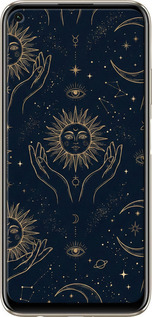 2D пластиковый чехол Celestial Harmony: Sun & Moon Gold Mystic Pattern для Huawei Nova 6SE - 6778t-1823 изображение 