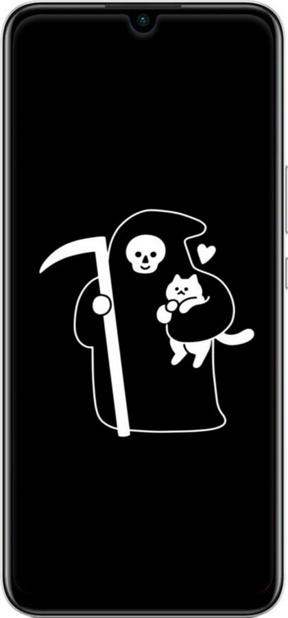 Силиконовый чехол Минималистичный арт: смерть и кошка для Huawei Nova 8 SE - 6529u-2126 изображение 