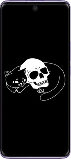 Силіконовий чехол Із зображенням кота та черепа для Huawei Nova 8 - 6491u-2245 изображение 