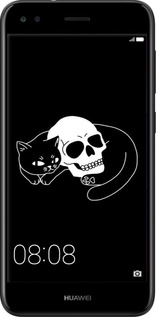 TPU чехол Із зображенням кота та черепа для Huawei Nova Lite 2017 - 6491b-1400 изображение 