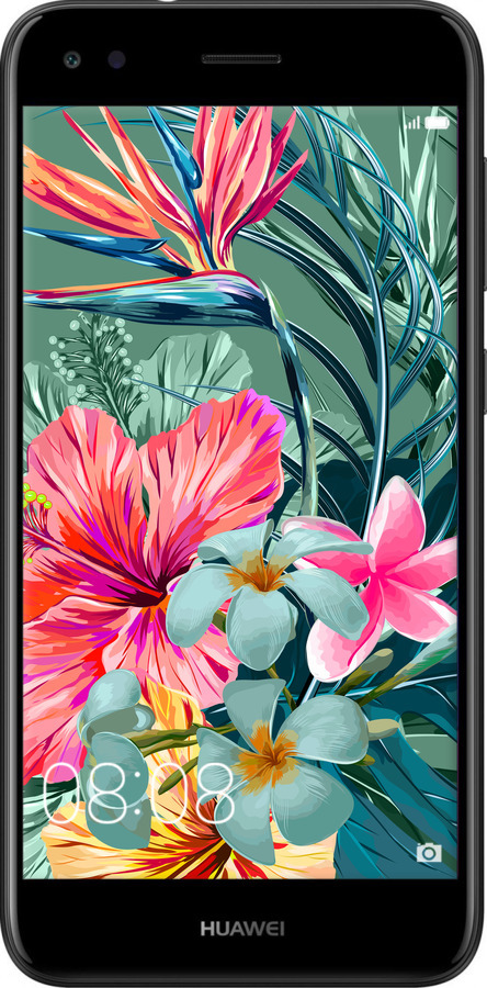 TPU чехол Тропічні квіти v1 для Huawei Nova Lite 2017 - 4667b-1400 изображение 