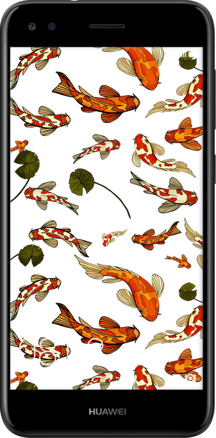TPU чехол Рыбы Кои для Huawei Nova Lite 2017 - 5535b-1400 изображение 