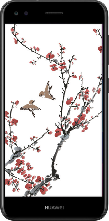 TPU чехол Сакура v2 для Huawei Nova Lite 2017 - 5538b-1400 изображение 