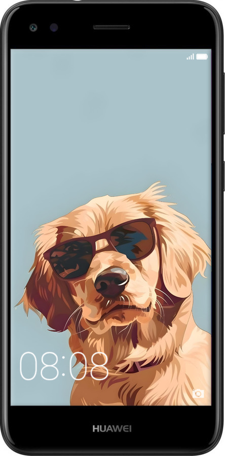 TPU чехол Пес в очках для Huawei Nova Lite 2017 - 6381b-1400 изображение 