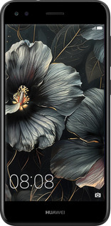 Силіконовий чехол Чорні квіти для Huawei Nova Lite 2017 - 6031u-1400 изображение 
