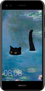 2D пластиковый чехол С изображением кота и водяной лилии Monet для Huawei Nova Lite 2017 - 6519t-1400 изображение 