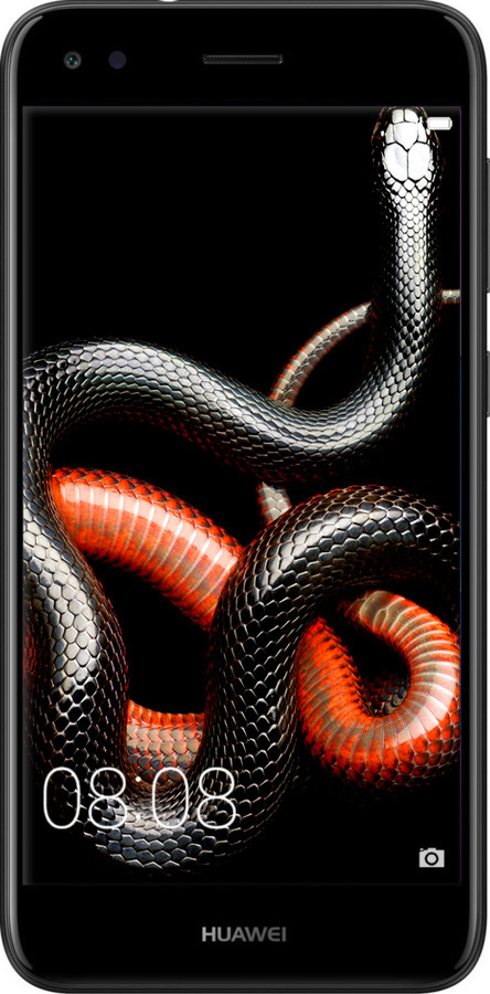 2D пластиковий чехол Червоно-чорна змія на чорному фоні для Huawei Nova Lite 2017 - 4063t-1400 изображение 