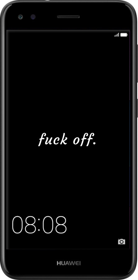 2D пластиковий чехол Fuck off для Huawei Nova Lite 2017 - 4731t-1400 изображение 