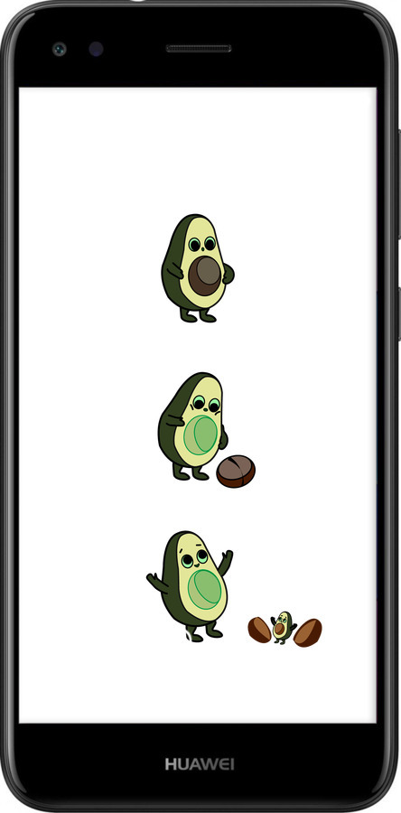 Силіконовий чехол Авокадо 1 для Huawei Nova Lite 2017 - 4857u-1400 изображение 